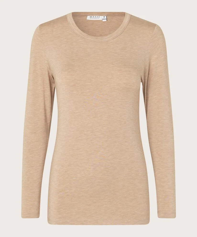 1006182 MaDoritla Top - Beige Melange