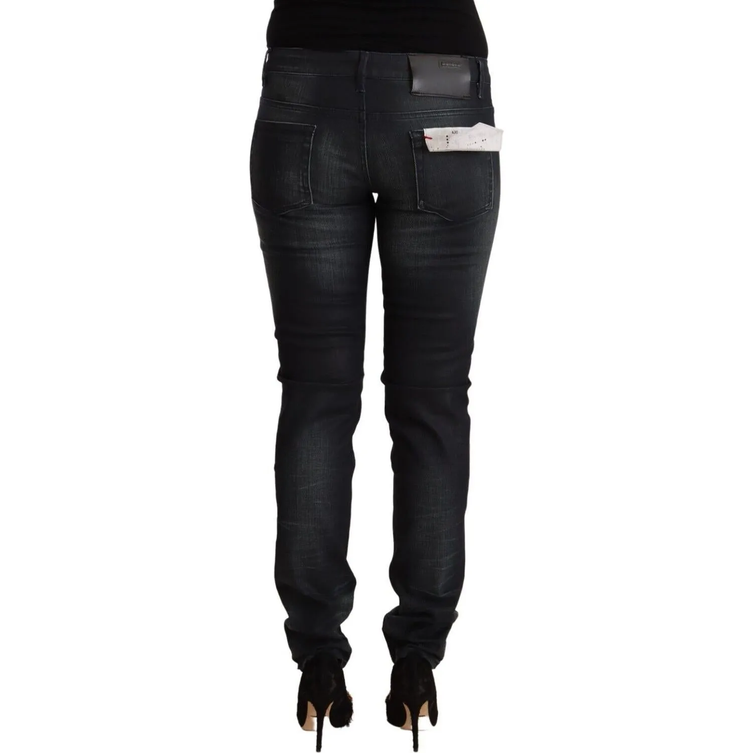 Acht Sleek Black Washed Slim Fit Jeans