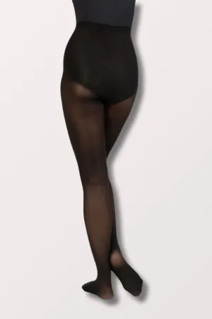 Adult Knit Waist TotalSTRETCH Footed Tights (A80) - Black