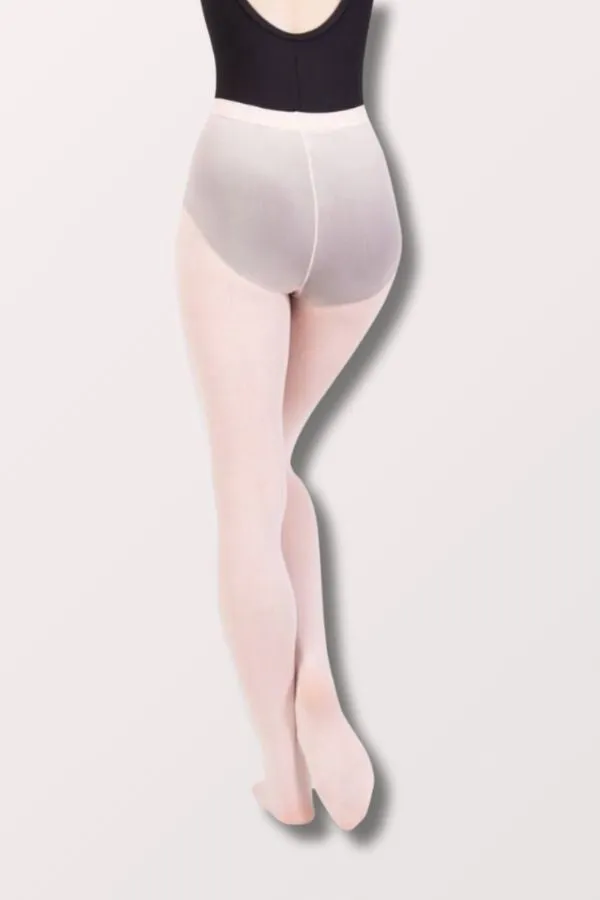 Adult TotalSTRETCH Elastic Waistband Footed Dance Tights (A30) - Theatrical Pink