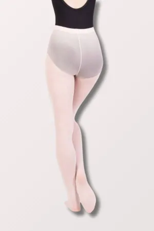 Adult TotalSTRETCH Elastic Waistband Footed Dance Tights (A30) - Theatrical Pink