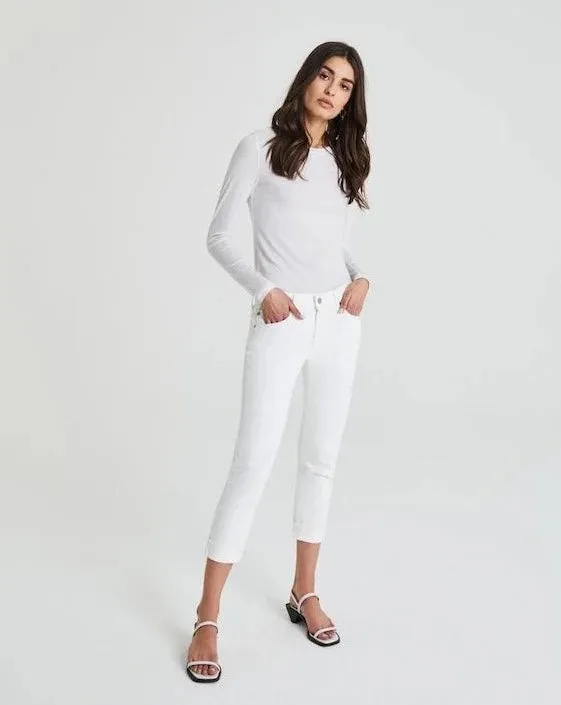 AG JEANS THE EX BOYFRIEND SLOUCHY SLIM IN CRISP WHITE