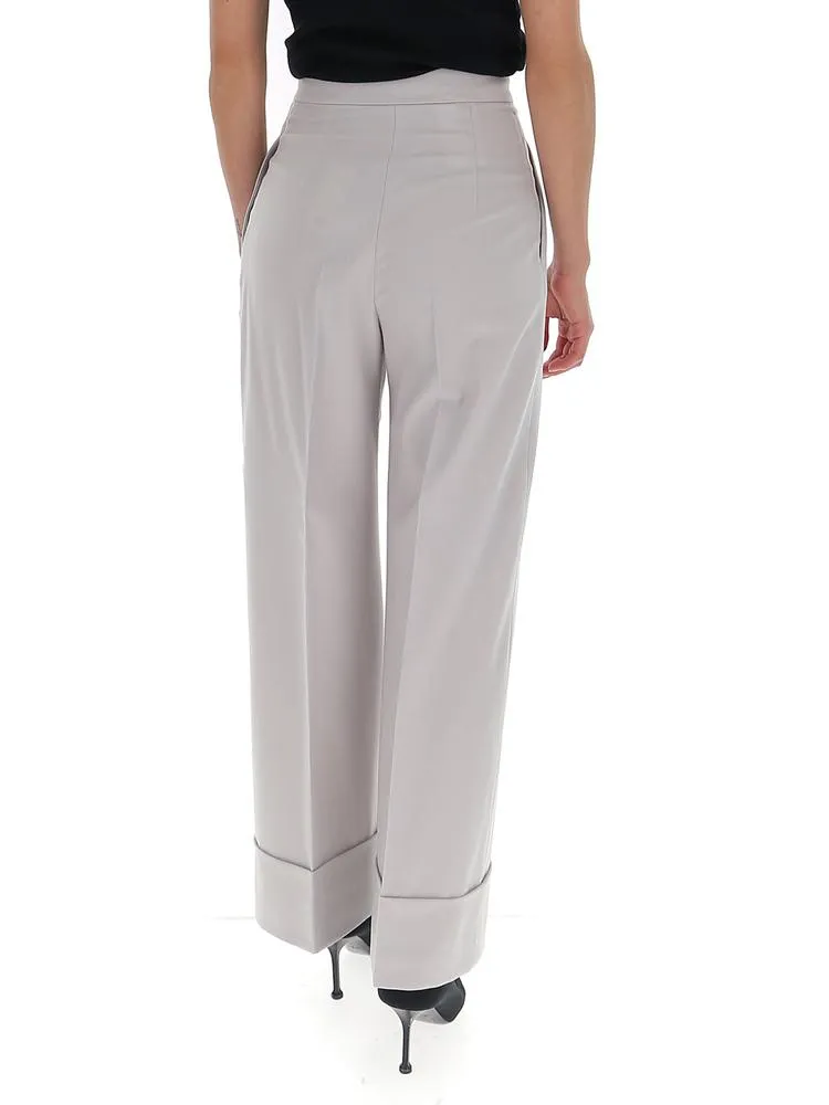 Alberta Ferretti High Waist Wide Leg Pants