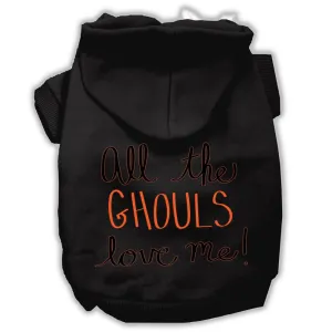 All The Ghouls Screenprint Dog Hoodie Black Xs (8)