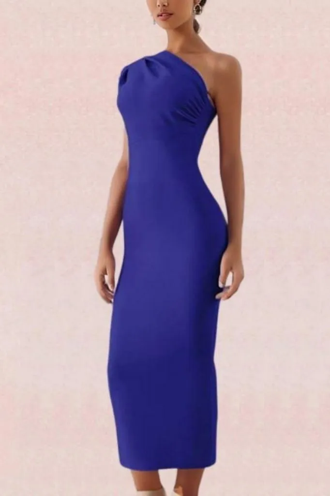 Ally Bodycon Midi Dress - Royal Blue