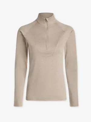 ALWAYS WARM HALF-ZIP BASE LAYER TOP | TAUPE MARL