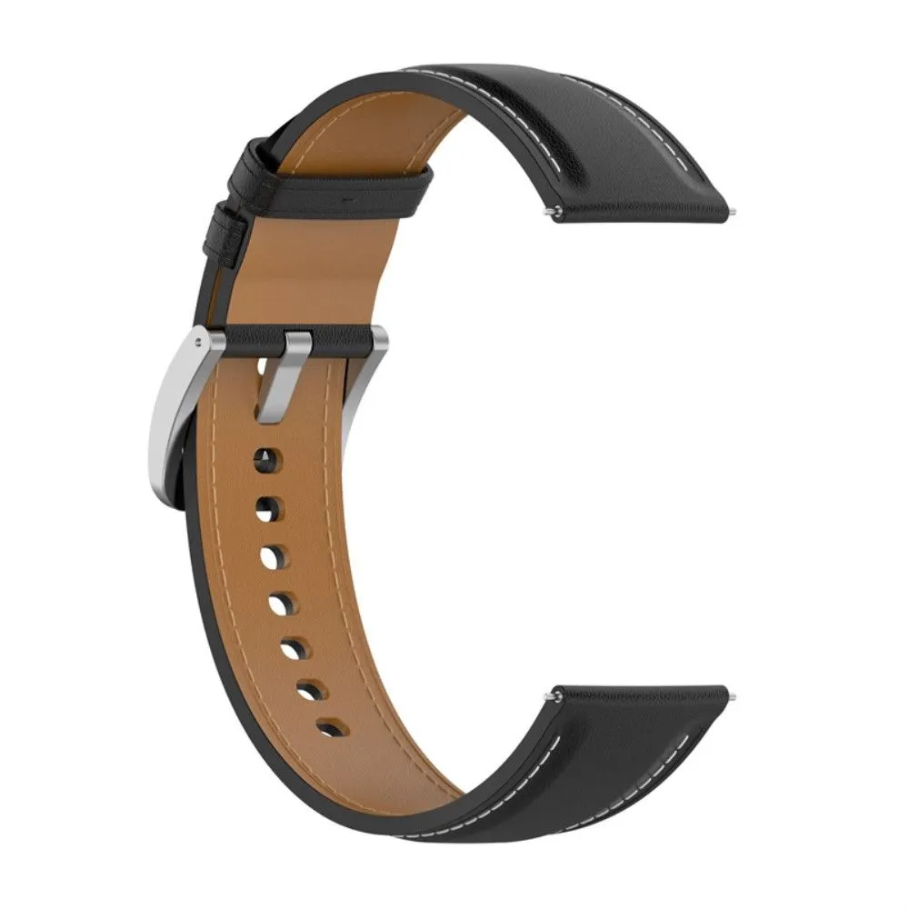 Amazfit GTS 3 / Bip U Top Layer Cowhide leather watch strap - Black