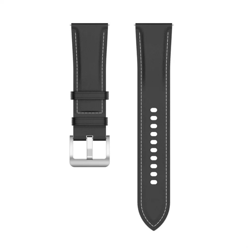 Amazfit GTS 3 / Bip U Top Layer Cowhide leather watch strap - Black