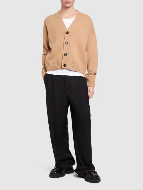 AMI Paris   Adc logo wool cashmere cardigan 