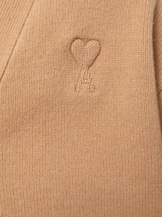 AMI Paris   Adc logo wool cashmere cardigan 