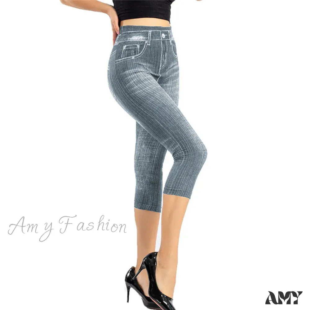 Amy Fashion - Fashion High Waist Skinny Jeans