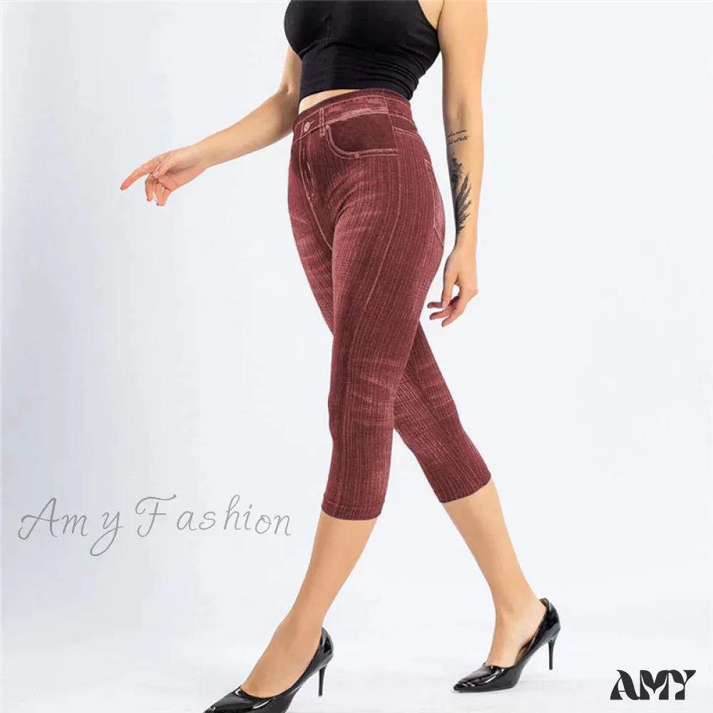 Amy Fashion - Fashion High Waist Skinny Jeans