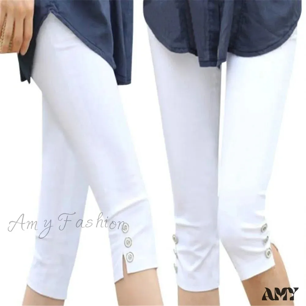 Amy Fashion - High Waist Elastic Elasticity Breeches Pantalons