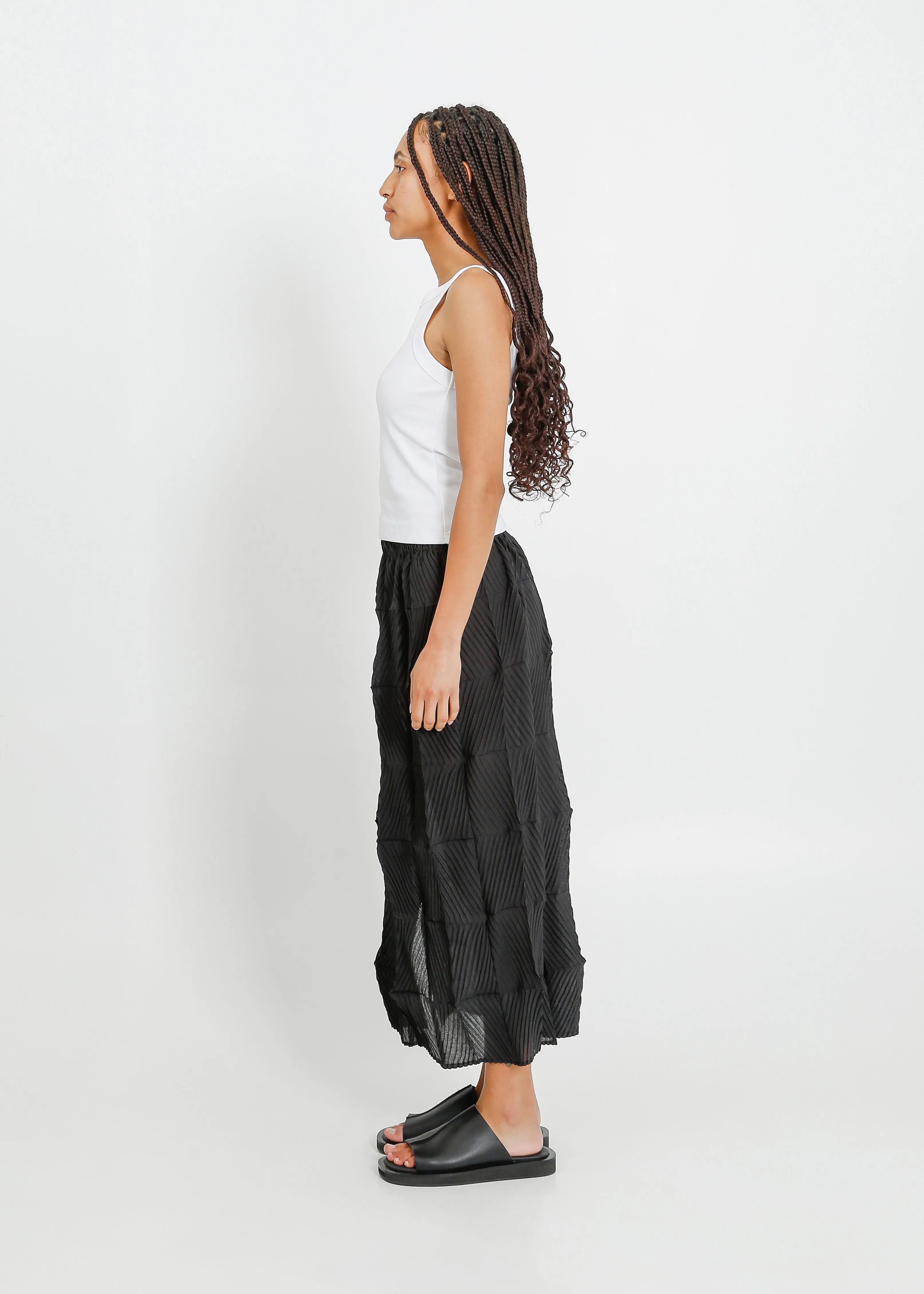 ARBOR PLEAT SKIRT / BLACK