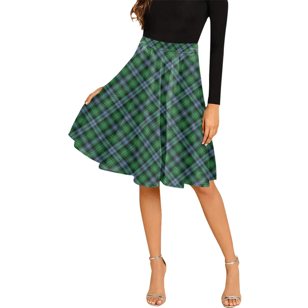 Arbuthnot Ancient Tartan Melete Pleated Midi Skirt