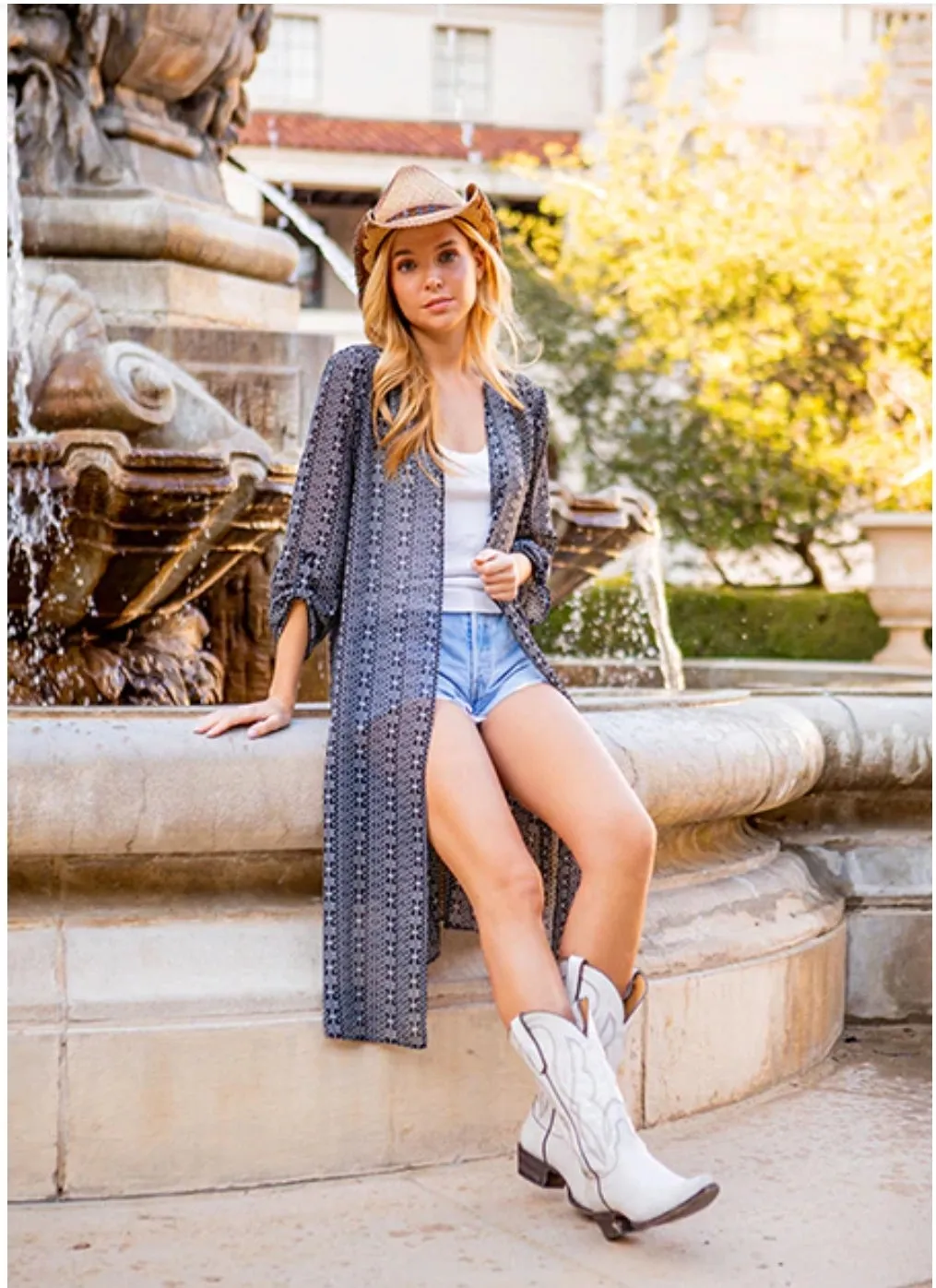 Aztec Print Duster