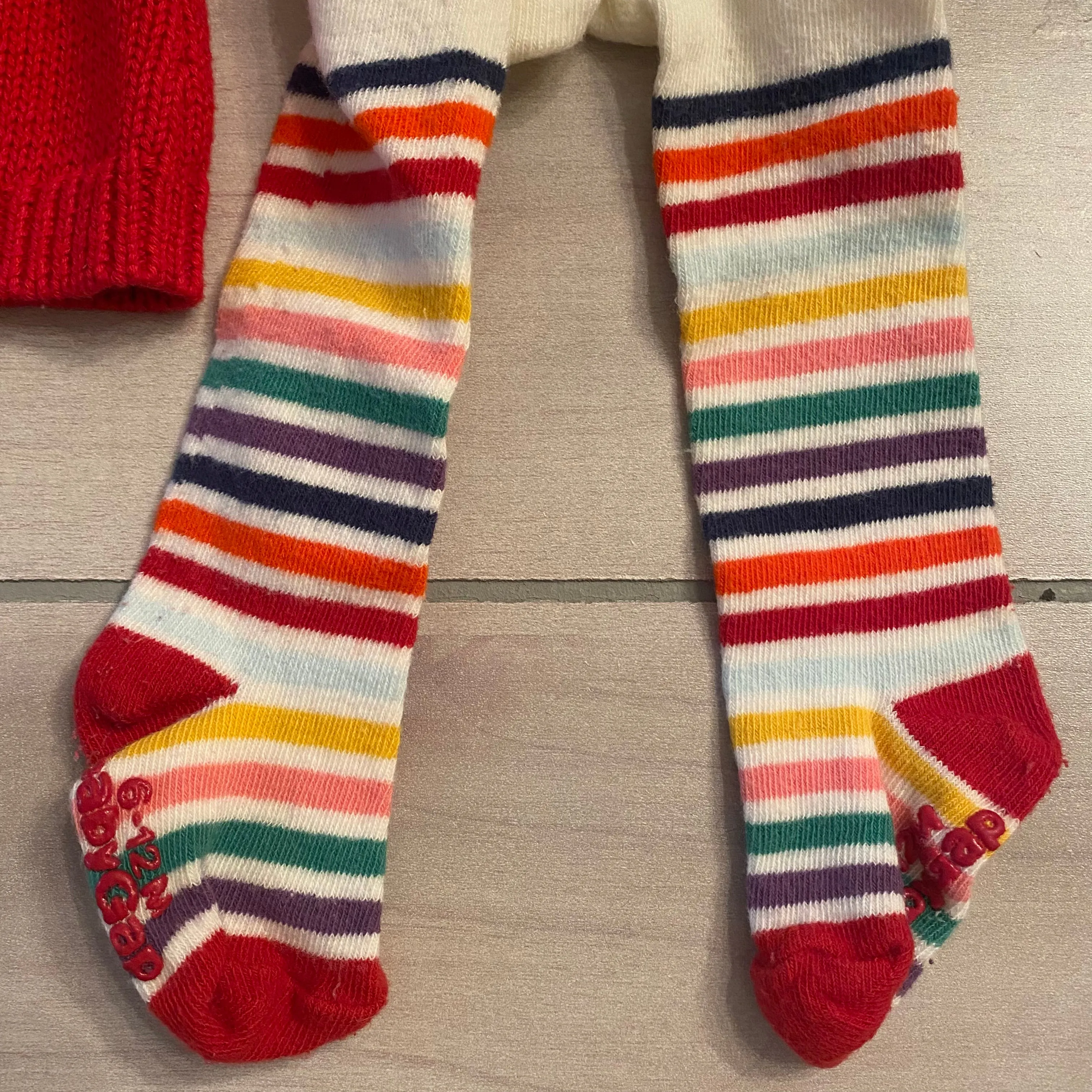 Baby Gap Snowman Sweater Dress & Matching Knit Tights