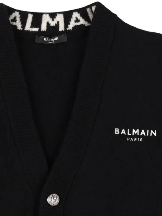 Balmain   Wool blend knit cardigan 