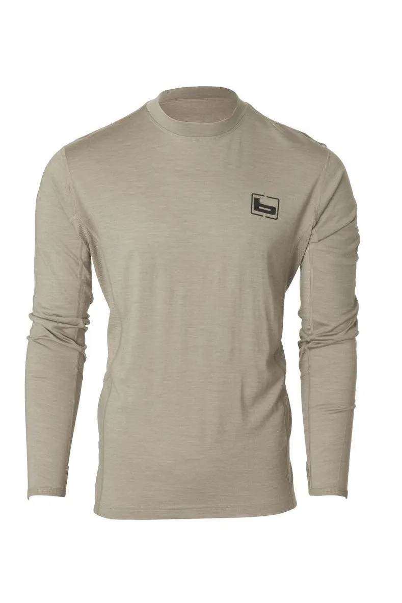 Banded Base Wool Crew Top Long Sleeve 230 Gram