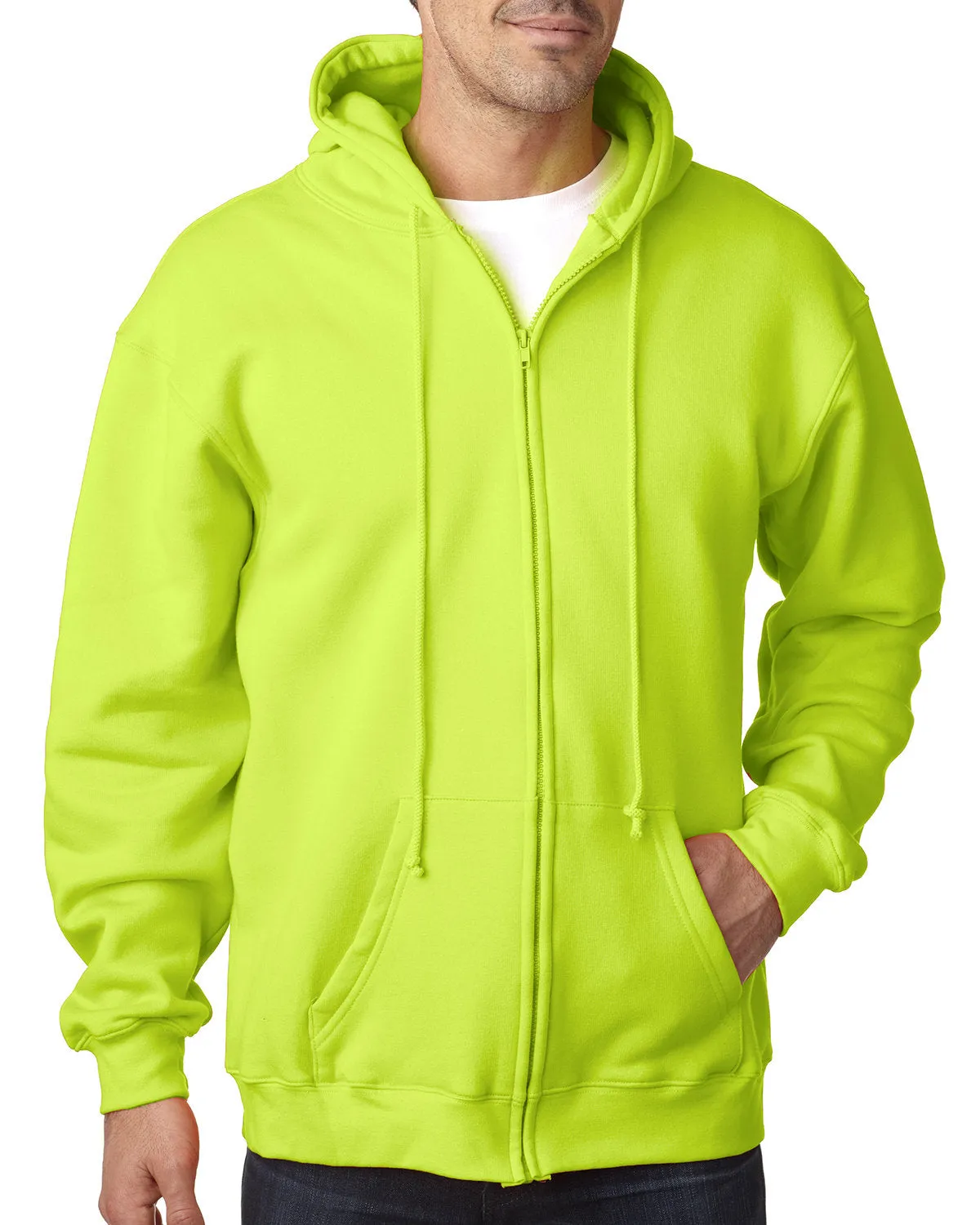 Bayside Men's Full-Zip Hooded Sweatshirt