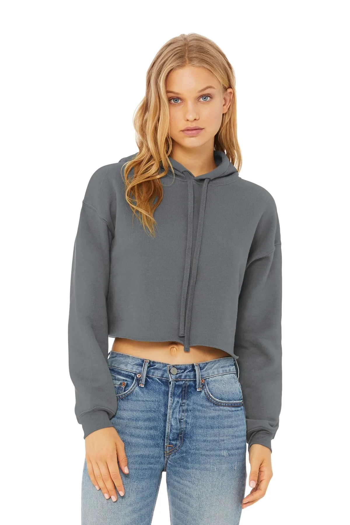 BELLA CANVAS ® Women's Sponge Fleece Cropped Fleece Hoodie. BC7502