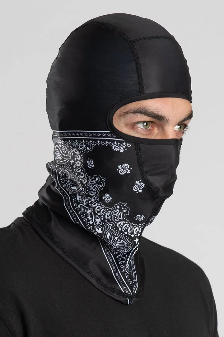 Black Paisley (Winter Weight) Balaclavas