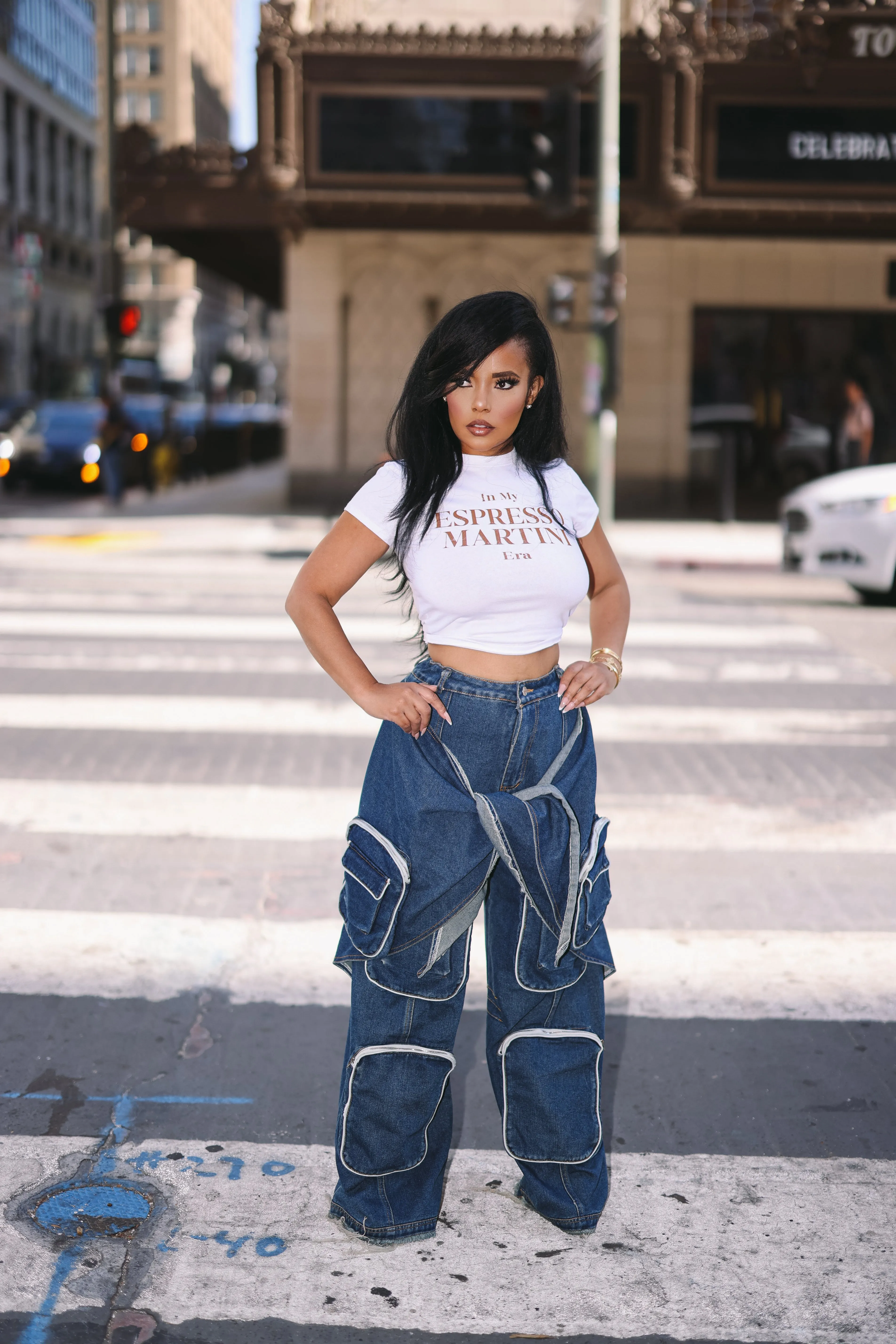 Blame Her | Cargo Wrap Denim Jeans ESTIMATED SHIP DATE 10/20-11/5