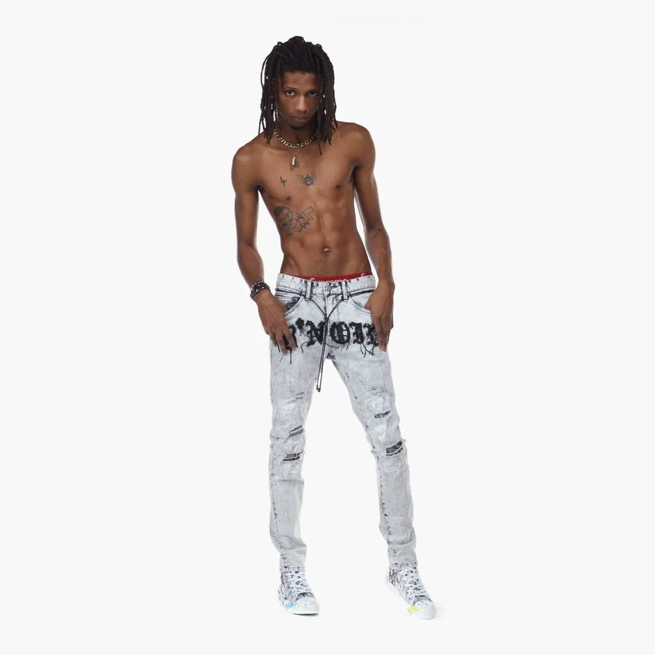 Bleunoir Crotch Logo Ripoff Jeans - Cloudy Grey