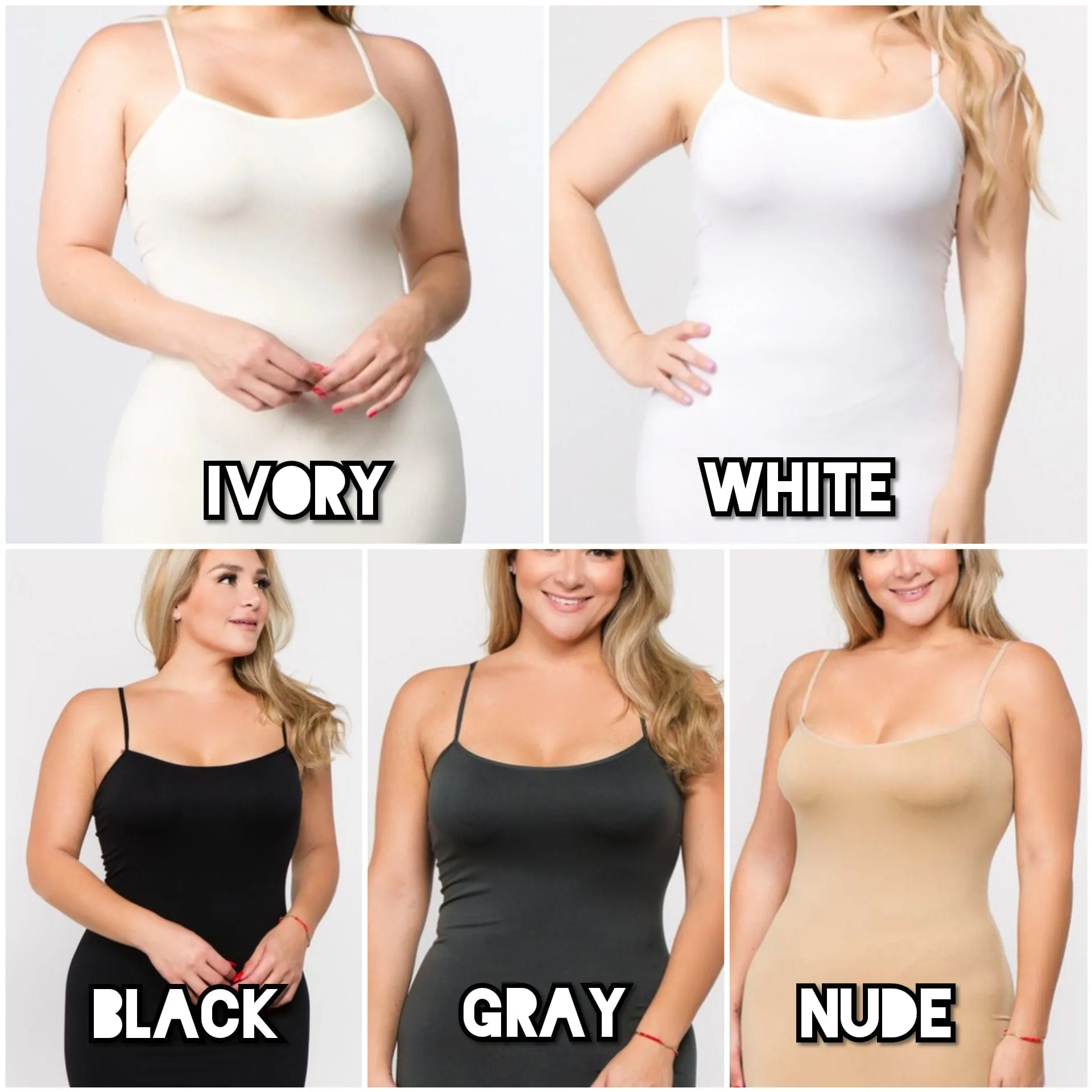 Cami Strap Long Tank (Lots of Colors!)