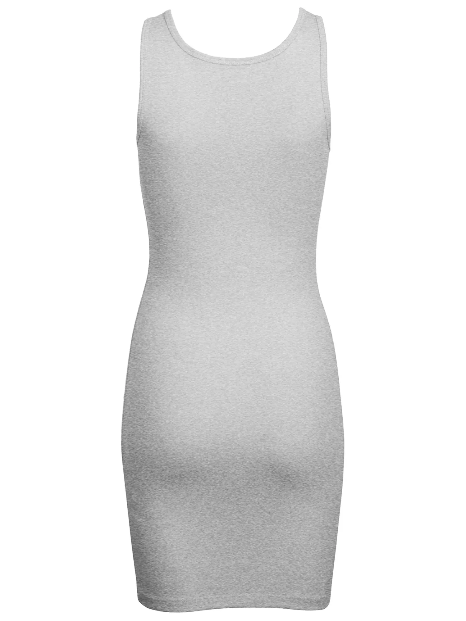 [Clearance] Womens Solid Basic Sleeveless Scoop Neck Bodycon Premium Cotton Dress (S-XL)