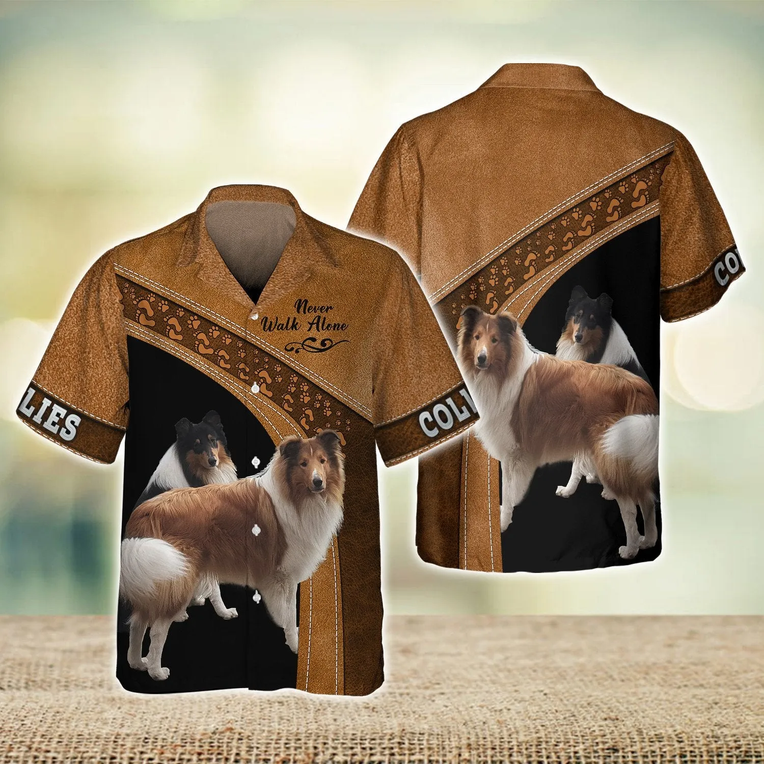 Collies Love Never Walk Alone 3D Full Print Shirts, Shirt For Dog Lovers, Dog Memorial Gifts for loss of Dog