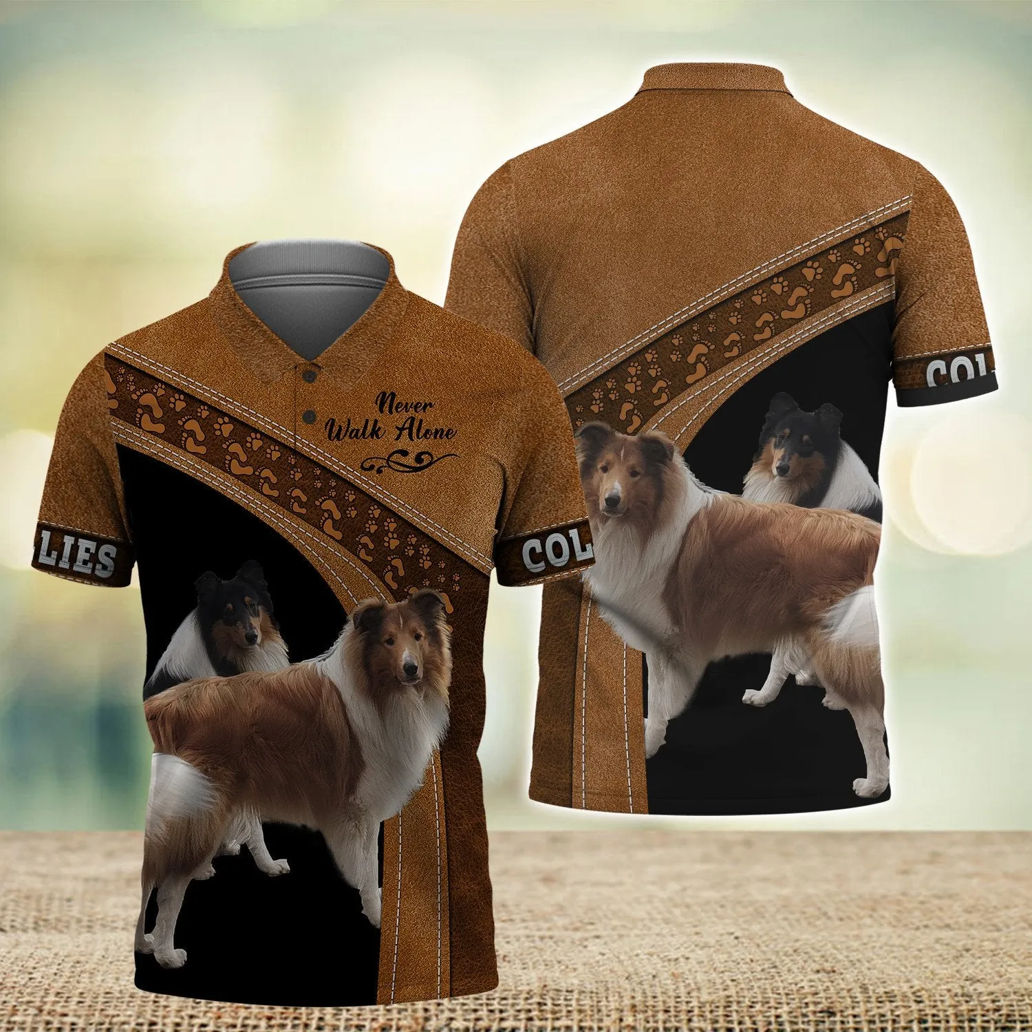 Collies Love Never Walk Alone 3D Full Print Shirts, Shirt For Dog Lovers, Dog Memorial Gifts for loss of Dog