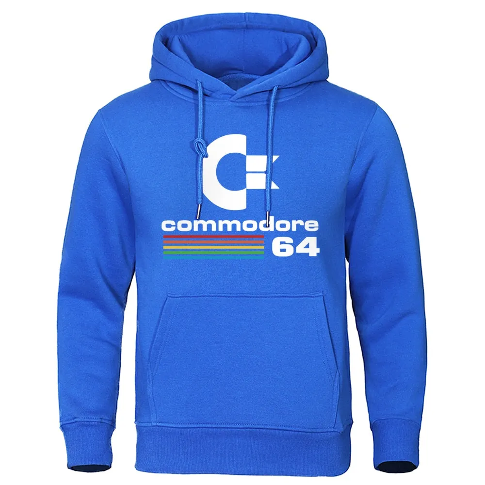 Comfortable Men Autumn Winter Male Hoodie Sweatshirts Commodore 64 Cool Clothing Long sleeve Hoodies Street Hooded