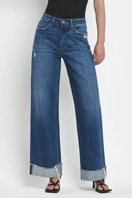 Constance Cuffed Wide Leg Jean