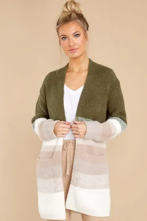 CozyChic® Thyme Multi Sunset Boyfriend Cardigan