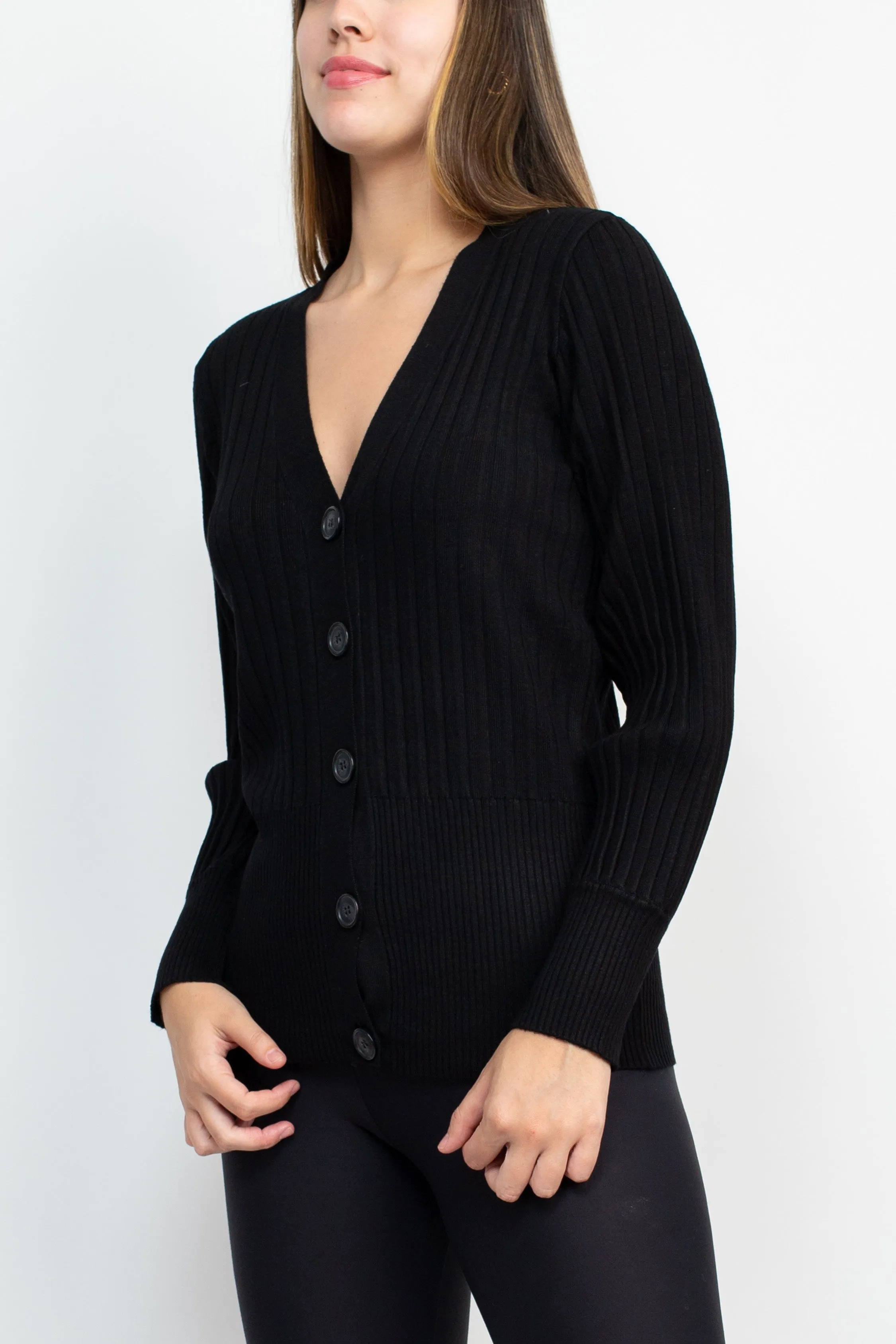 Cyrus V-Neck Button Down Long Sleeve Knit Cardigan