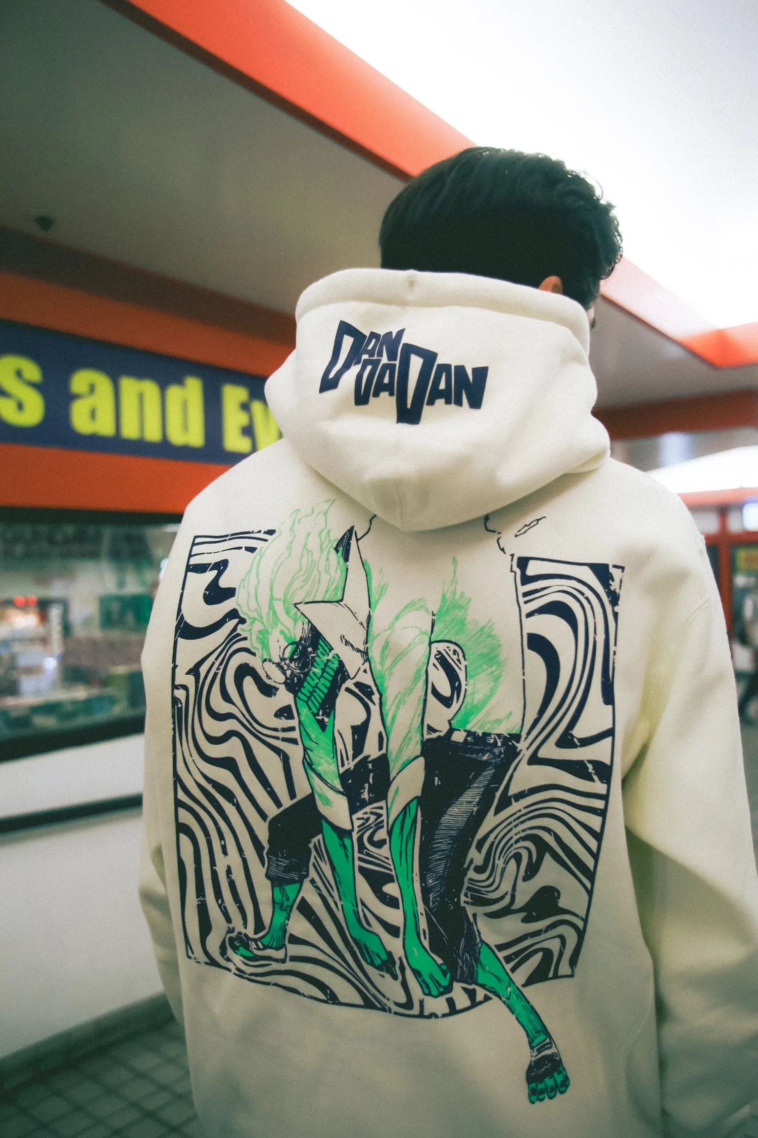 Dandadan Okarun Transformed Hoodie - Bone