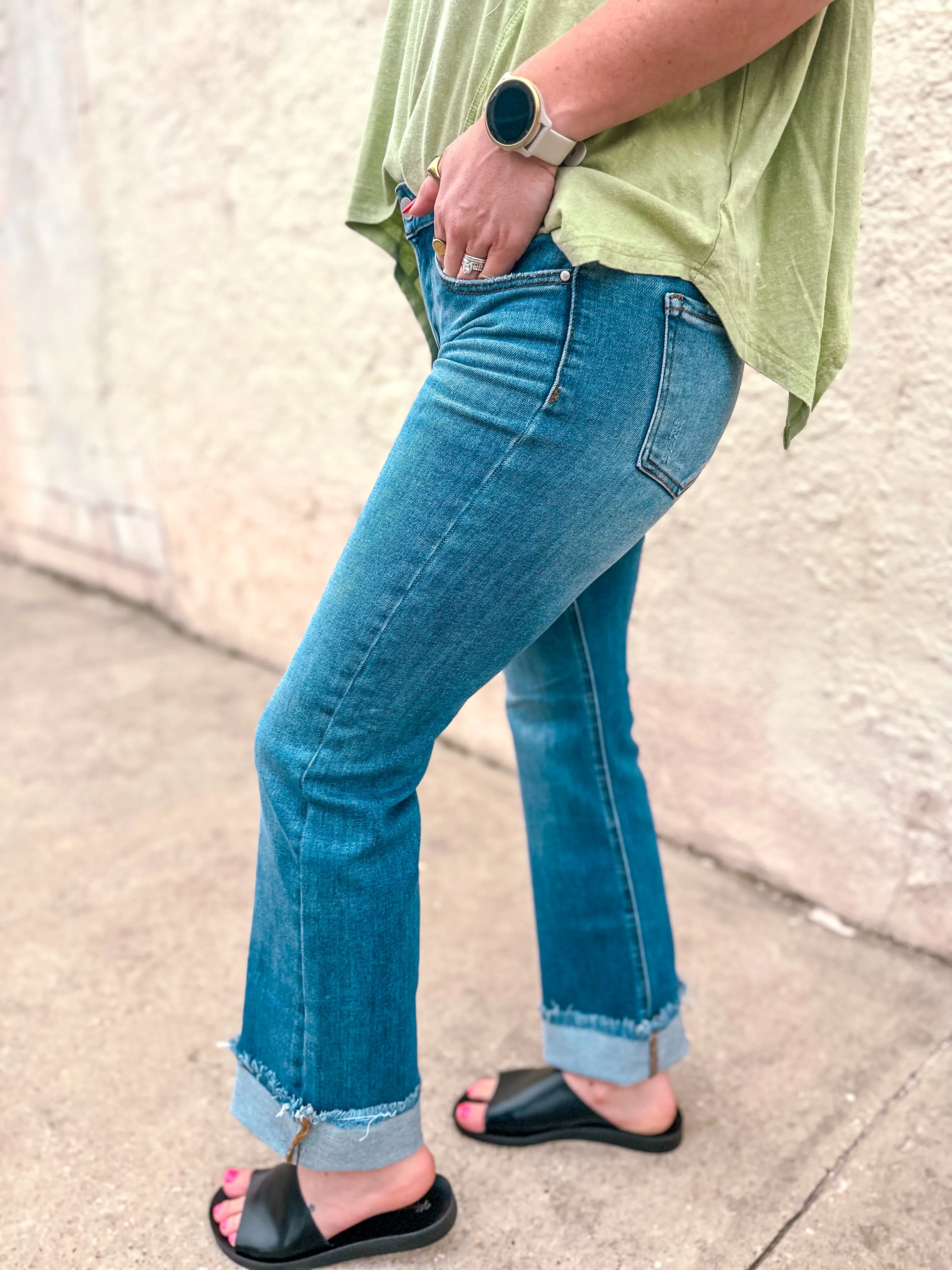 Darlene Mid-Rise Ankle Bootcut Jeans