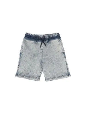 Diesel Kids   Denim effect cotton blend shorts 