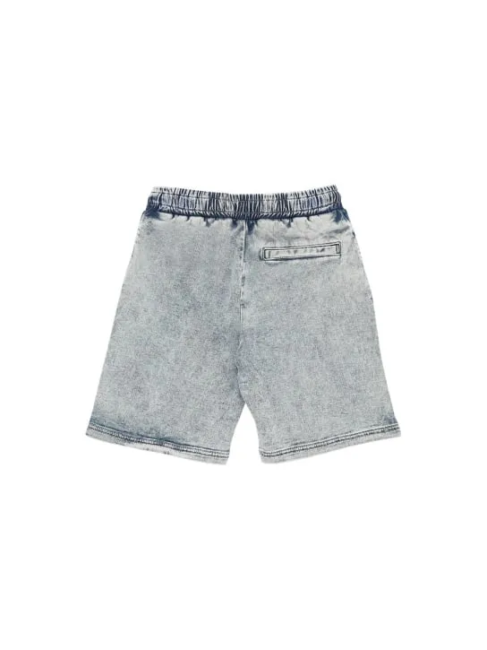 Diesel Kids   Denim effect cotton blend shorts 