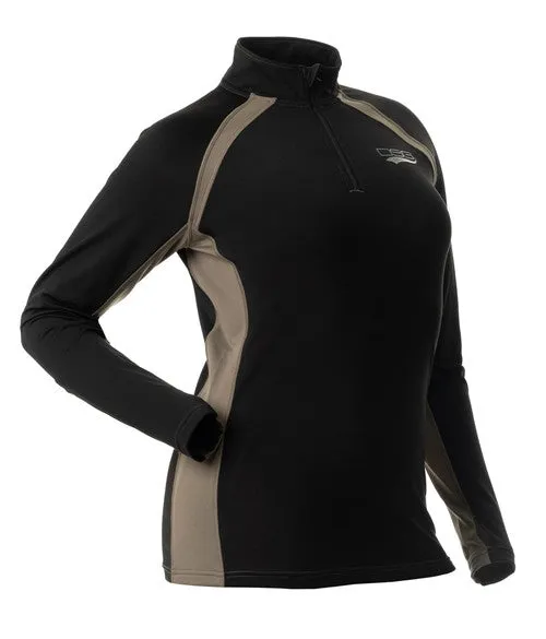 DSG D-Tech Plus Size 1/4 Zip Base Layer Shirt | Black/Stone