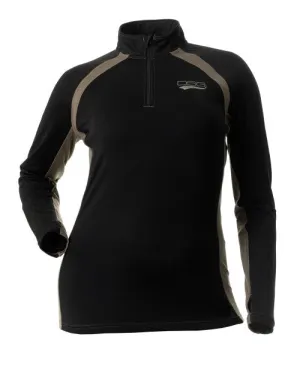 DSG D-Tech Plus Size 1/4 Zip Base Layer Shirt | Black/Stone