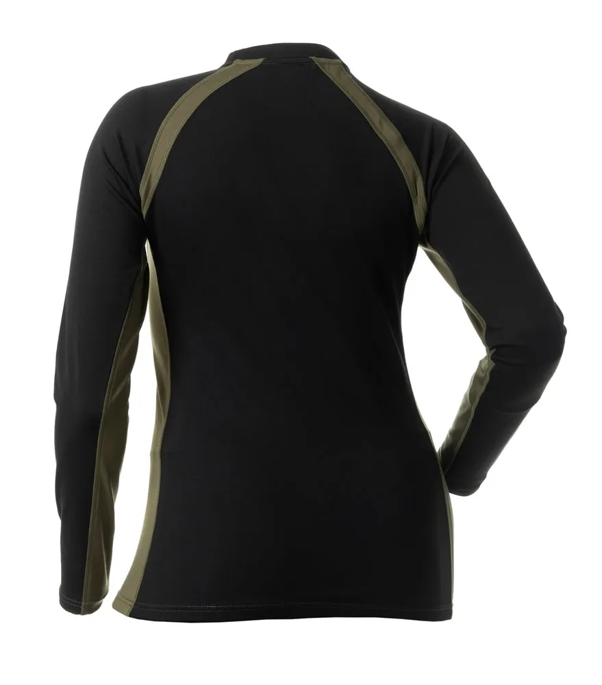 DSG D-Tech Plus Size Crewneck Base Layer Shirt | Black/Olive