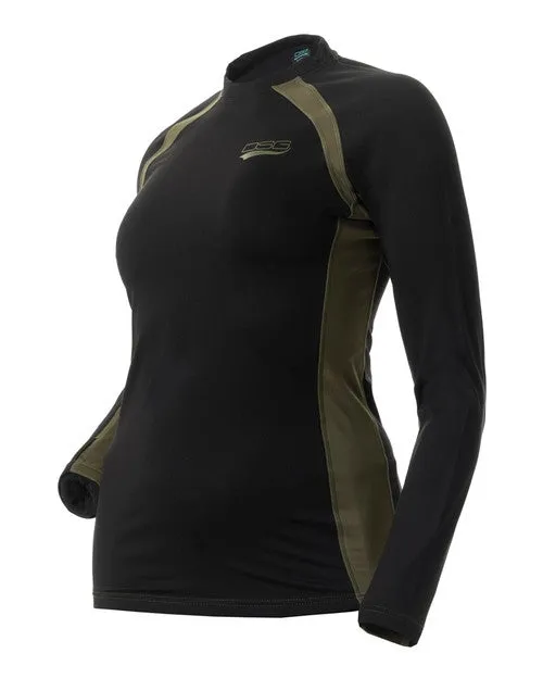 DSG D-Tech Plus Size Crewneck Base Layer Shirt | Black/Olive