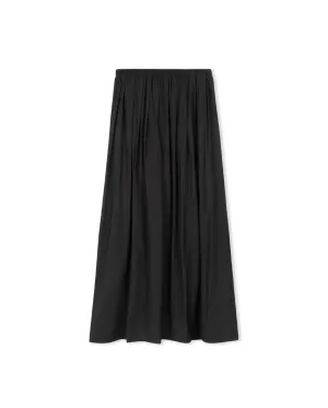 Elastic Waisted Pleated Skirt