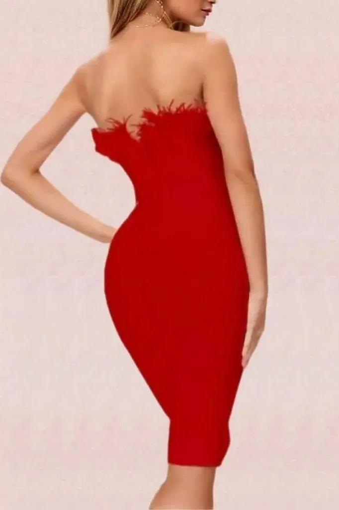 Erin Bodycon Dress - Lipstick Red