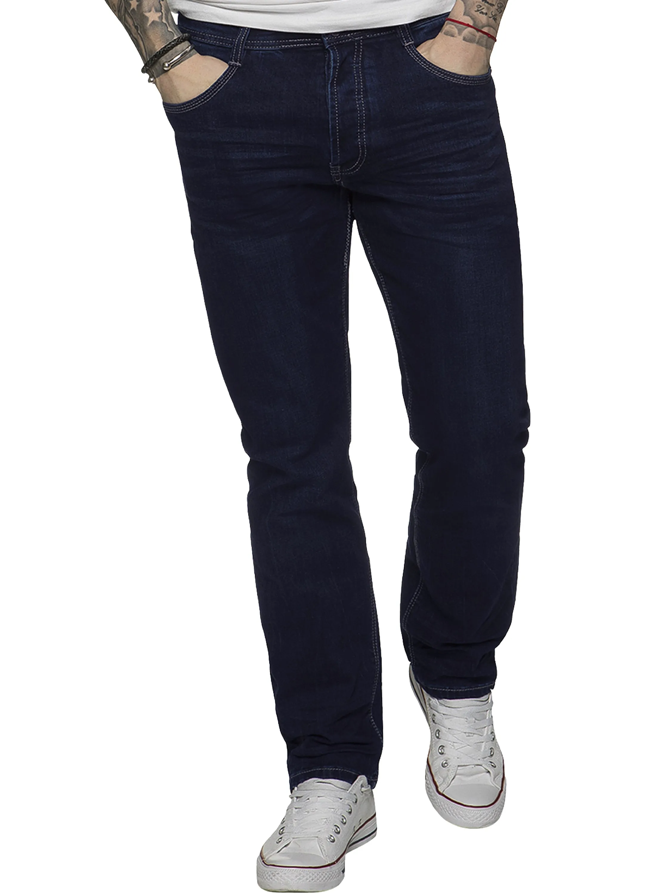 ETO | Mens Designer Tapered Fit Stretch Denim Jeans