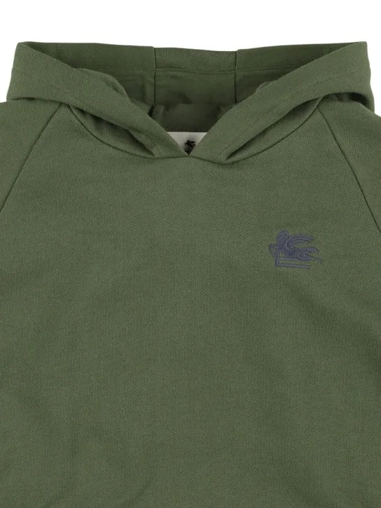 Etro   Embroidered cotton jersey hoodie 