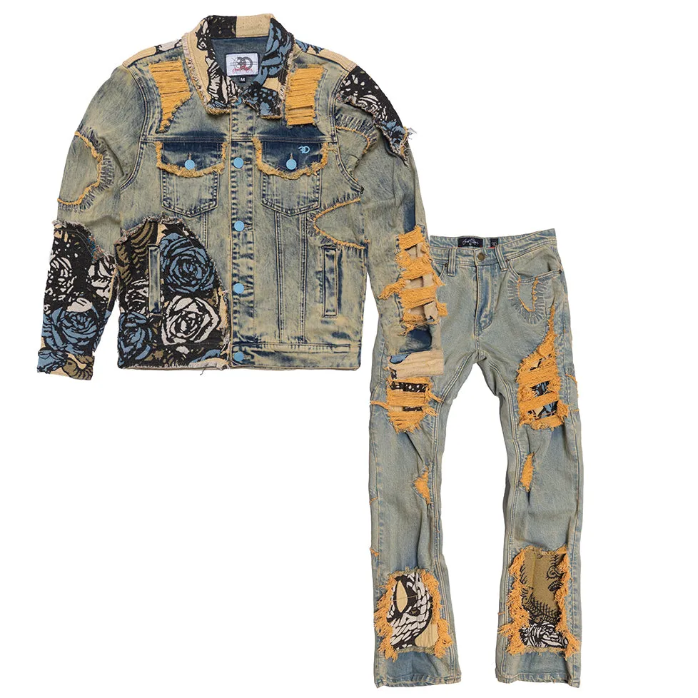 F1044 Cashay Tapestry Denim Jacket - Dirt