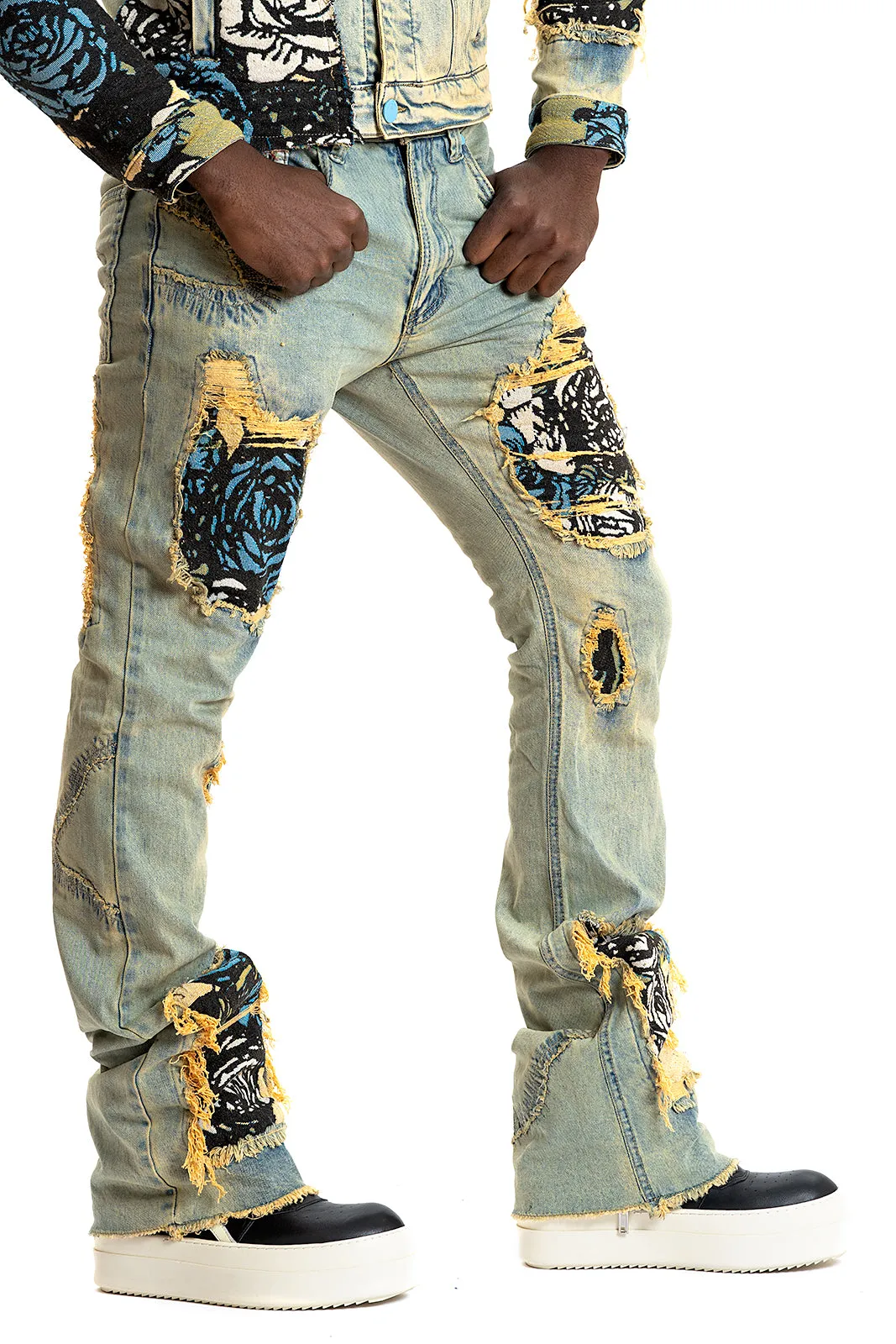 F1944 Cashay Tapestry Denim Jeans - Dirt